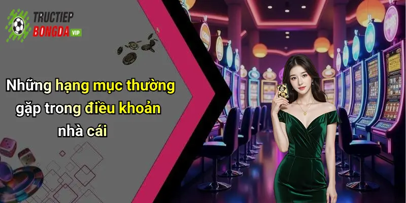 Những hạng mục thường gặp trong điều khoản nhà cái