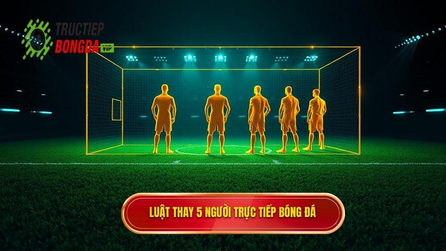 Luật thay 5 người TRỰC TIẾP BÓNG ĐÁ